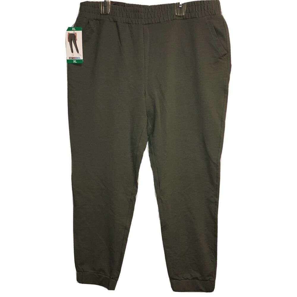 32 Degrees Cool Women Olive Elastic Waistband Jogger Pant Size X-Large NWT